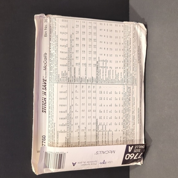 McCall's Stitch 'n Save 7760 Uncut Sewing Patterns Vintage Size A 10, 12, 14, 16 - Picture 2 of 3